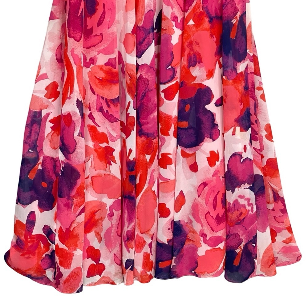 Eliza J Dress Womens 14 Floral Print Sleeveless Maxi Halter Wedding Guest Event - Picture 10 of 12